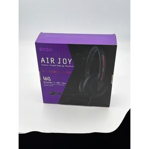 EKSA Air Joy Stereo Sound Gaming Headset Ultralight 160g Wired Black 3.5mm NEW
